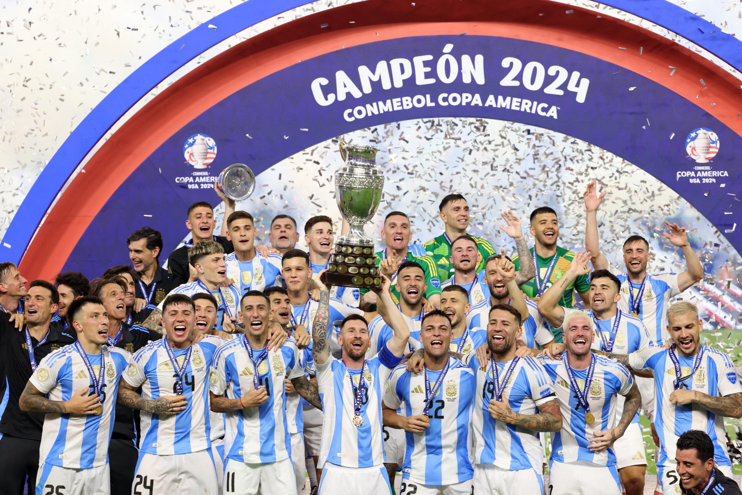 Argentina, bicampeã da Copa América em cima da Colômbia