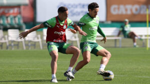 Jogadores do Palmeiras no CT