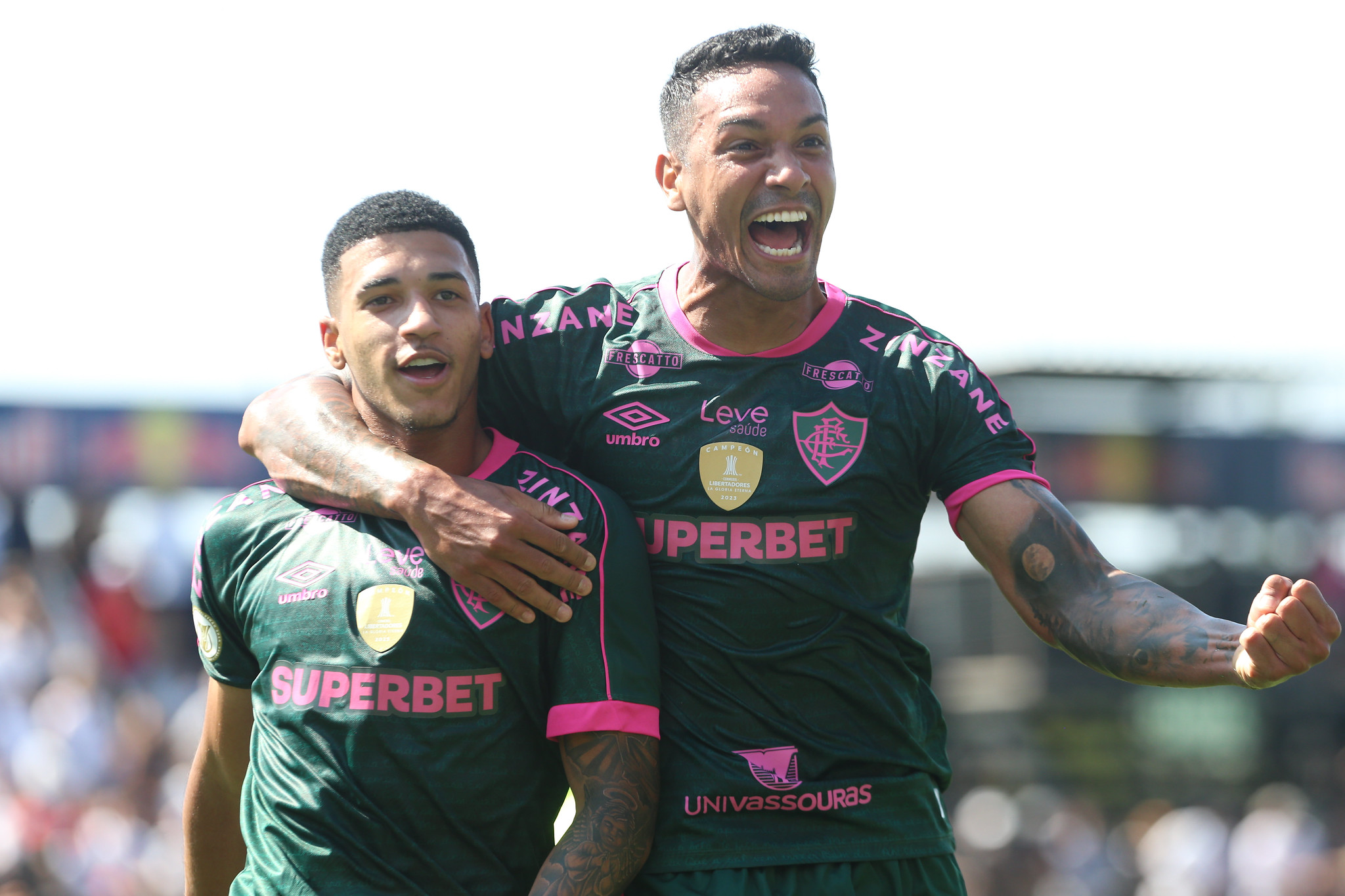 Jogadores do Fluminense comemora, e muito, o gol