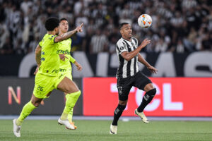 Marlon do Botafogo e Murilo do Palmeiras travam duelo.