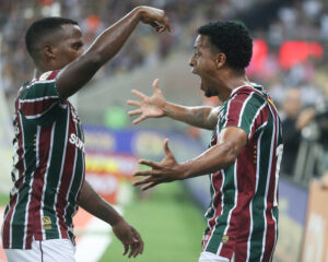 Keno fez o segundo gol do Flu contra o São Paulo.