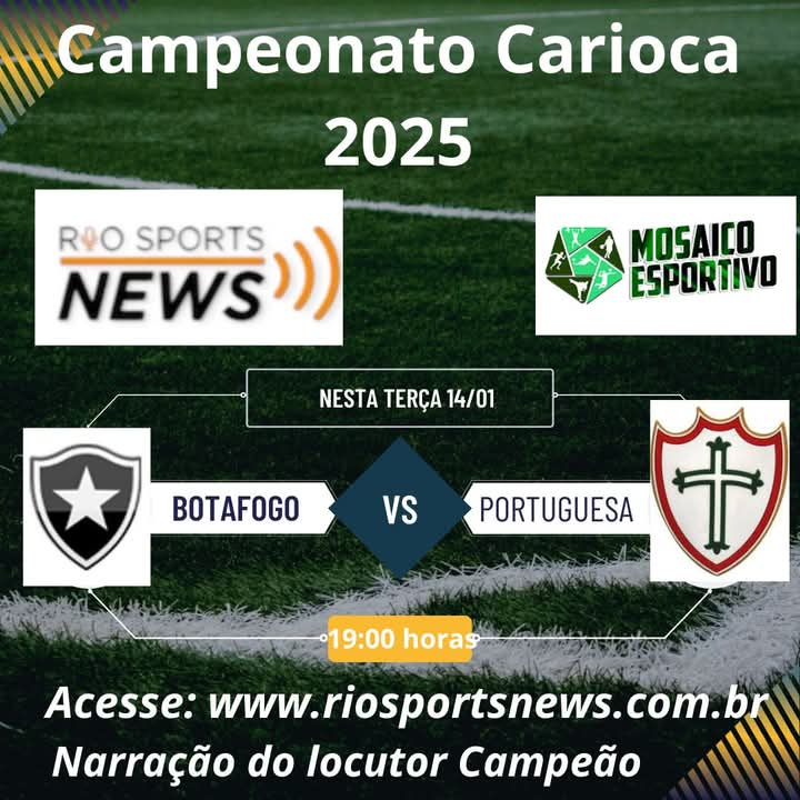 Botafogo x Portuguesa hoje às 19:30 horas no Nilton Santos 